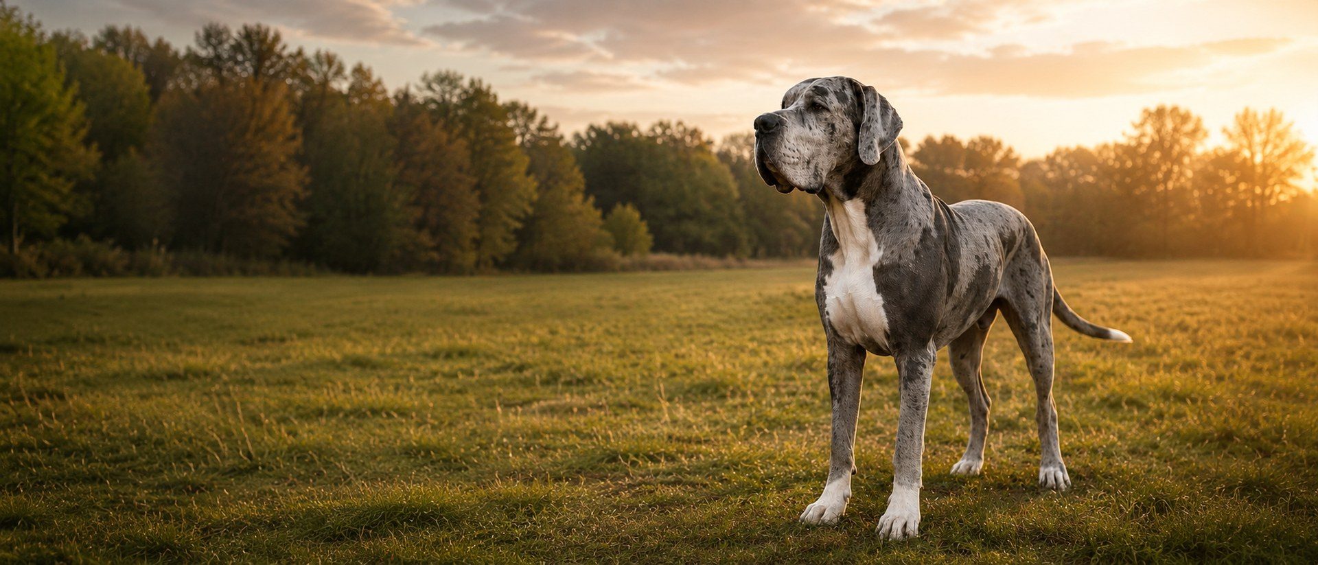 Kingston, blue merle mantle European Great Dane at Reager's House of European Great Danes