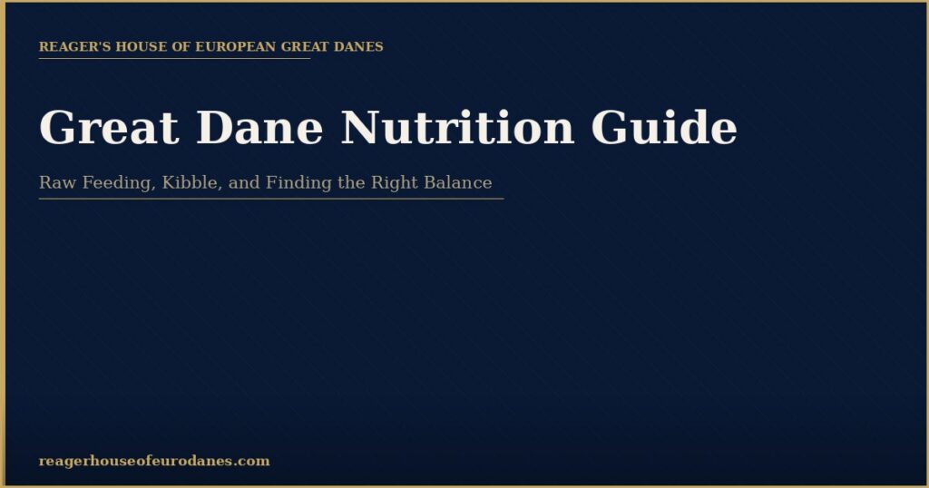 Great Dane Nutrition: Balancing Raw and Kibble for a Healthy Giant