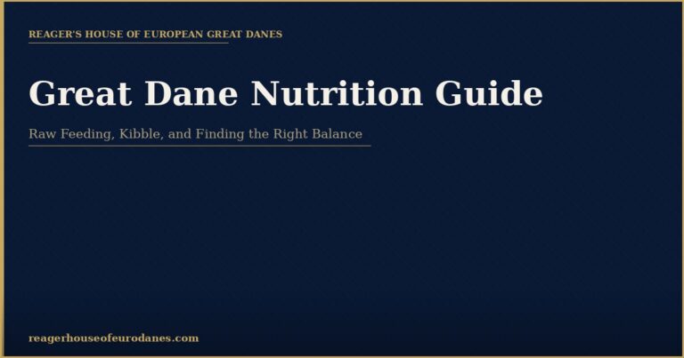 Great Dane Nutrition: Balancing Raw and Kibble for a Healthy Giant
