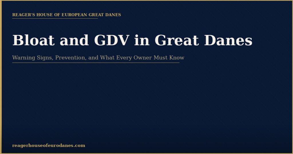 Bloat and GDV in Great Danes: Warning Signs Every Owner Must Know